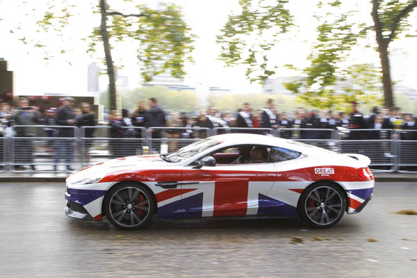 Aston Martin Vanquish supercar at the Lord Mayor's Show in London, 2013 - Oh, behave!